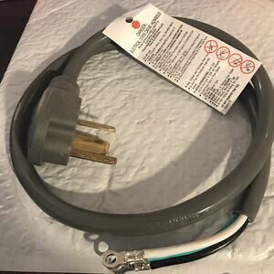 Intertek 6 Ft. Electrical Dryer Cord 4 Prong Plug 30 AMP Heavy Duty 250V 57001